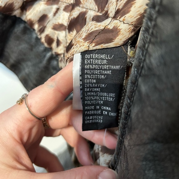 🎉4/30$🎉 Point Zero Vintage Black Faux Leather Moto Jacket – Medium 🖤 - Picture 6 of 8